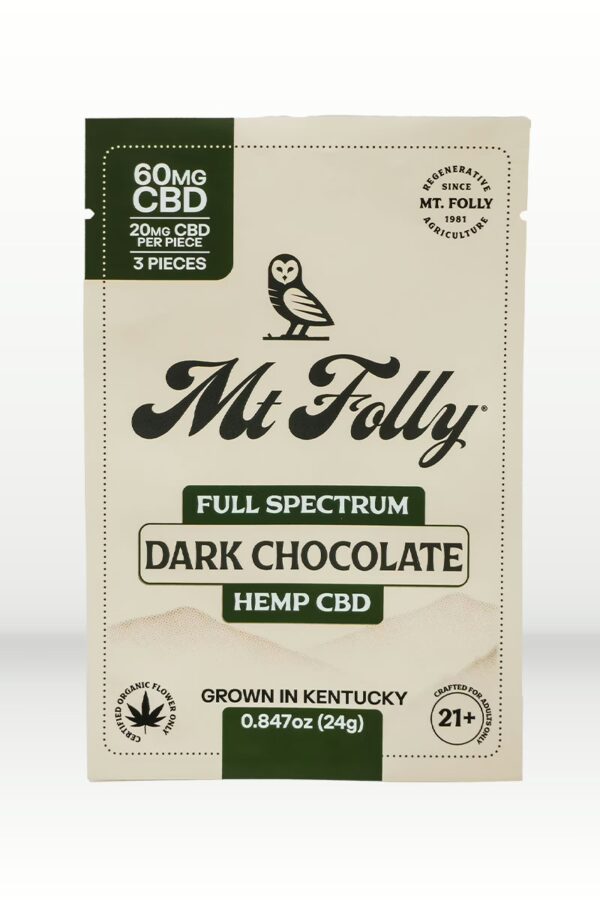 Mt. Folly - Full Spectrum Hemp CBD Dark Chocolate - 60mg CBD - 3-Pack