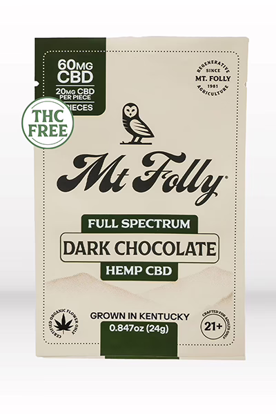 Mt. Folly - Full Spectrum Hemp CBD Dark Chocolate - 60mg CBD - 3-Pack