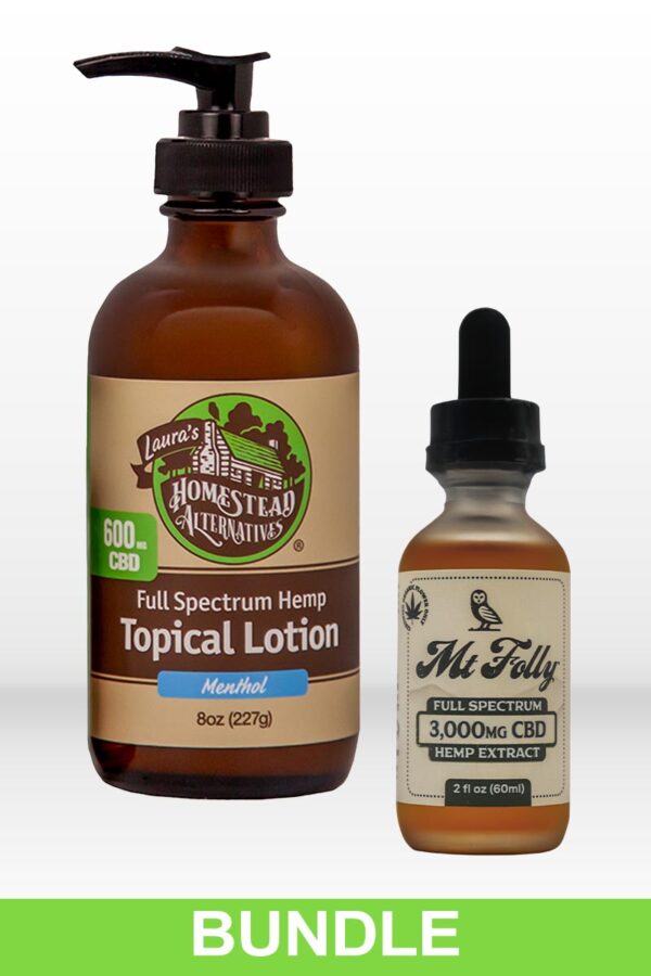 CBD Topical Lotion and CBD Oil (3000mg) Bundle (10% Savings)