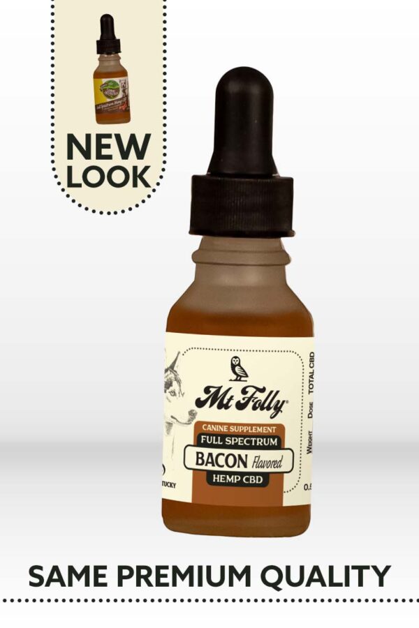 Mt. Folly - Full Spectrum Hemp CBD Extract For Dogs - Bacon Flavored - 375mg CBD - Image 2