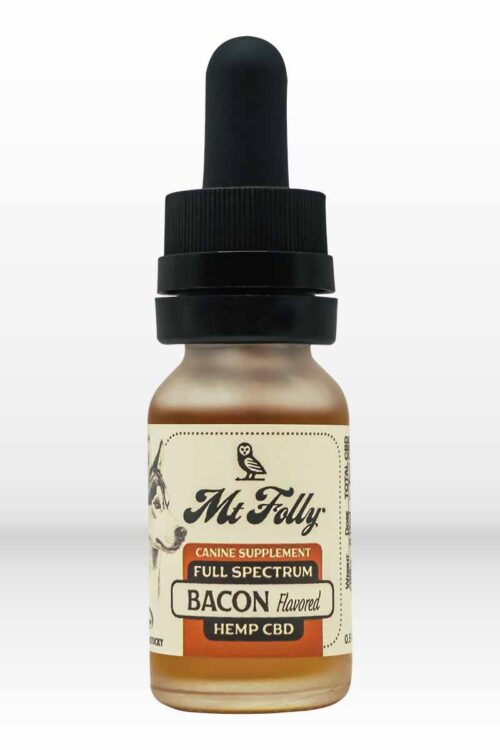 Mt. Folly - Full Spectrum Hemp CBD Extract For Dogs - Bacon Flavored - 375mg CBD