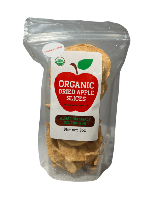 Organic Apple Slices. 3oz package.