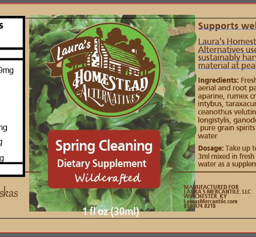 Spring Cleaning natural cleanse formula label