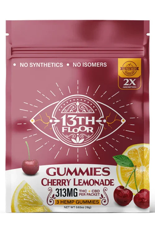 13th Floor Gummies. Cherry Lemonade Flavor.