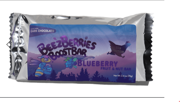 BeezBerries. Blueberry. Fruit and Nut Bar. 2.4oz