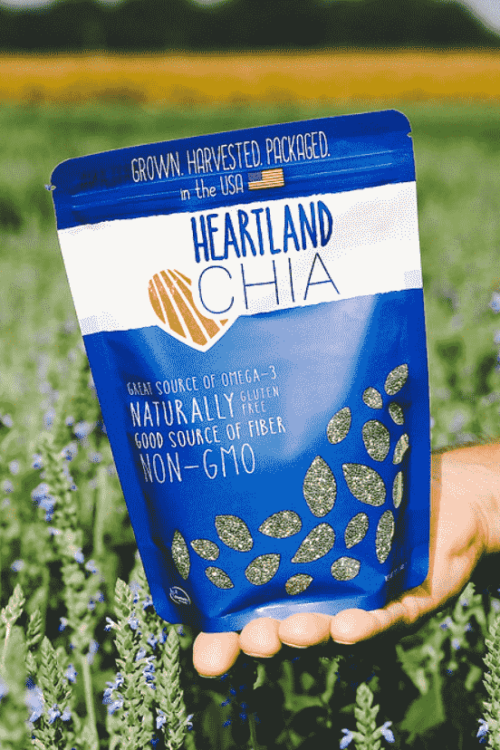 Heartland. Black Chia Seeds. 12oz bag.