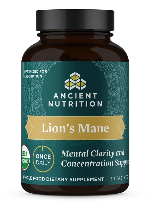 Ancient-Nutrition-Lions-Mane - Mental Clarity and Concentration Support - 30 count