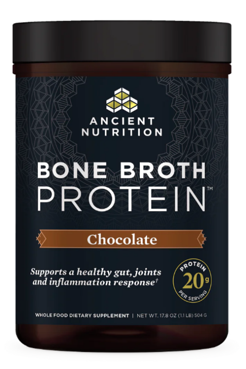 Ancient Nutrition - Chocolate Broth Protein - Pure - 20 servings