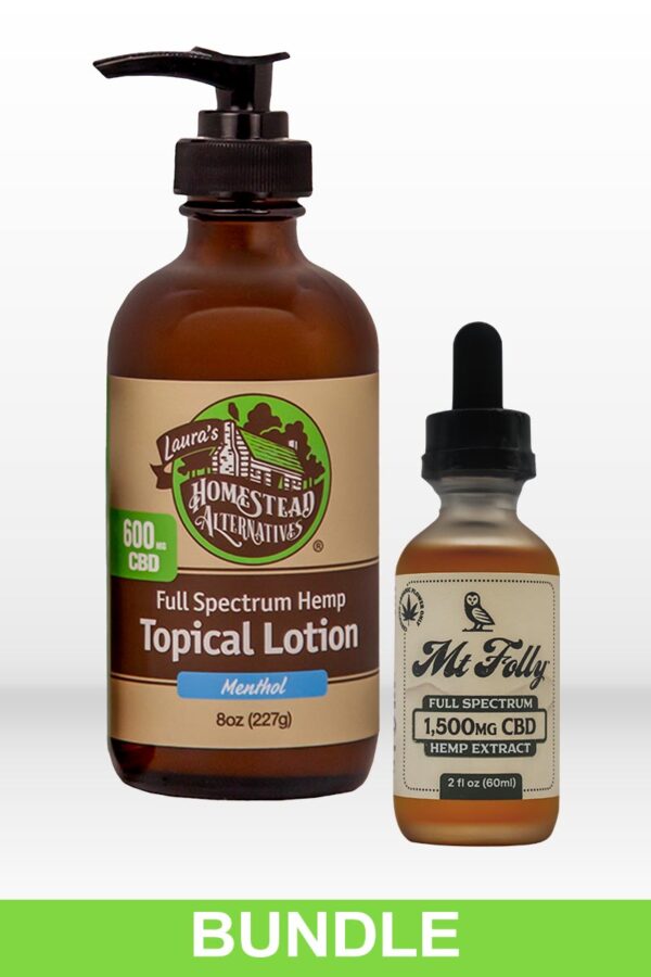 CBD Topical Lotion and CBD Oil (1500mg) Bundle
