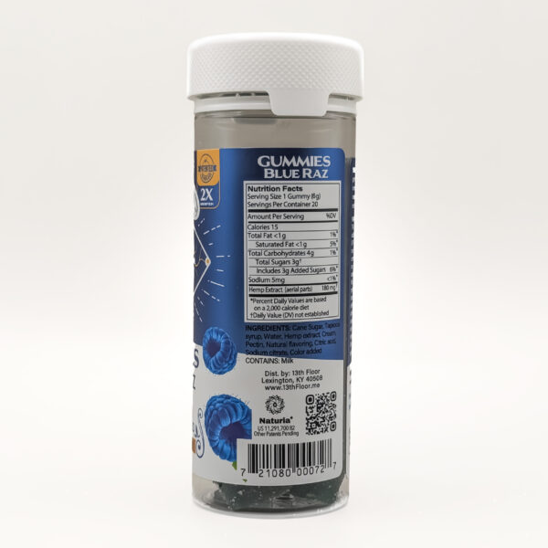 13th floor blue raz tube, thc gummies, cbd gummies, cbd edibles, thc edibles, thc and cbd edibles,