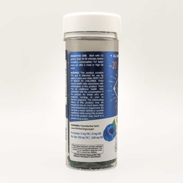 13th floor blue raz tube, thc gummies, cbd gummies, cbd edibles, thc edibles, thc and cbd edibles,