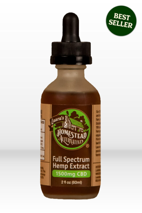 Laura's Homestead Alternatives - Full Spectrum CBD Oil Extra Strength - 1,500mg CBD