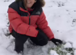 Laura Freeman in the snow