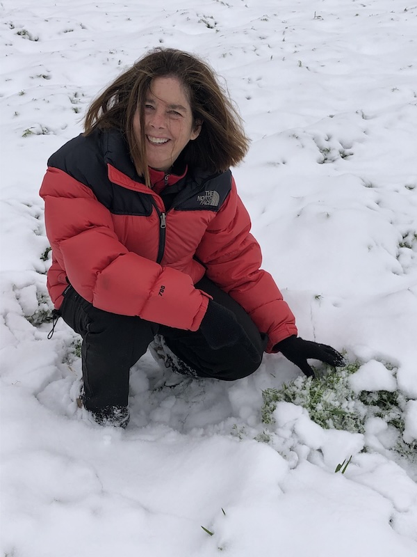 Laura Freeman in the snow