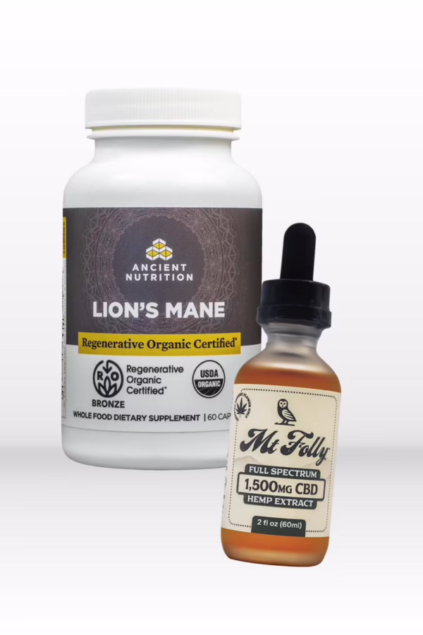 Neurogenesis Stack: Lion's Mane + 1,500mg Full Spectrum CBD