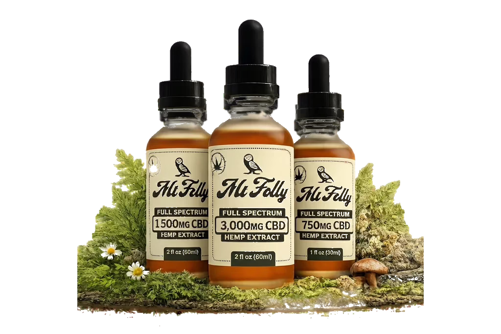 Mt. Folly 750mg, 1500mg and 3000mg CBD oils
